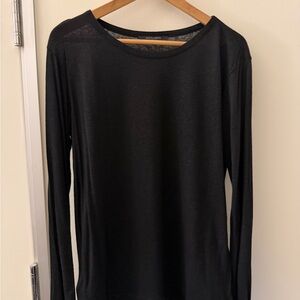 All Saints Charcoal Long Sleeve Top